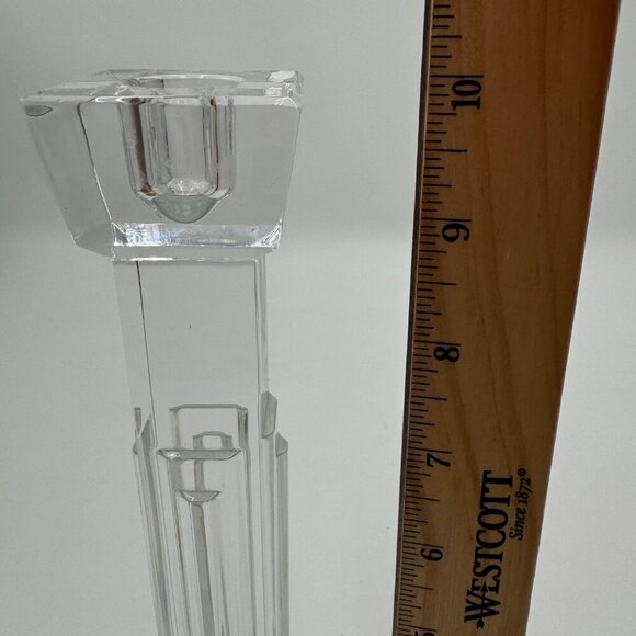 Waterford METROPOLITAN Crystal Tall Single Light Candlestick exquisite art deco - Picture 10 of 12